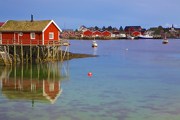 Image showing Norwegian fishing harbor