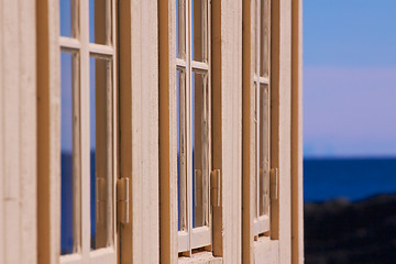 Image showing Wooden windows