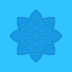 Image showing Blue background with abstract shape