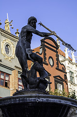 Image showing God of sea. Neptune's statue.