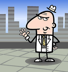 Image showing businessman in suit cartoon illustration