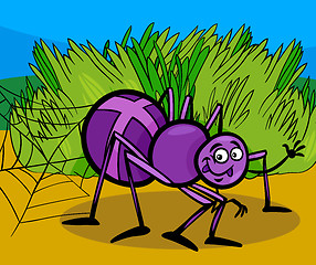 Image showing cross spider insect cartoon illustration