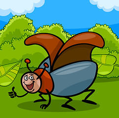 Image showing beetle insect cartoon illustration