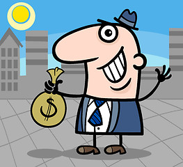 Image showing happy businessman cartoon illustration