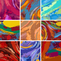 Image showing abstract painting background design set