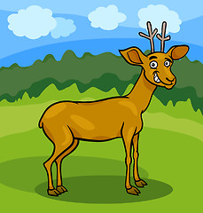 Image showing wild deer cartoon illustration