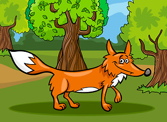 Image showing wild fox animal cartoon illustration