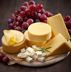 Image showing Various types of cheese