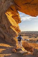 Image showing hiker at Devils Backbone