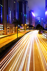 Image showing traffic in Hong Kong at night