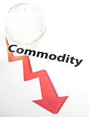 Image showing Global commodity drop concept 