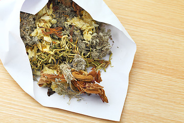 Image showing Chinese herbal tea ingredients 