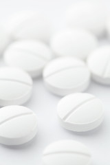 Image showing White drug pills