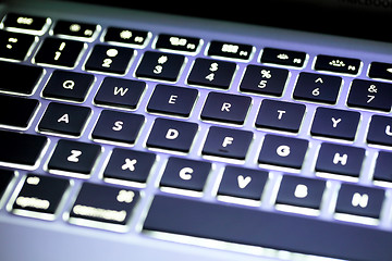 Image showing illuminated computer keyboard