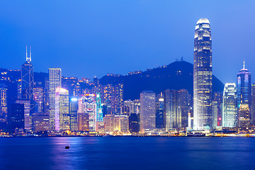 Image showing Hong Kong at night 