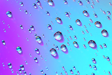 Image showing Background of  water drops