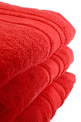 Image showing red towels