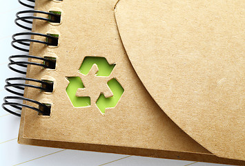 Image showing Recycle paper made notebook