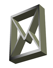 Image showing 3D @ (mail) symbol