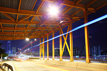 Image showing Tunnel at night 