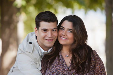 Image showing Portrait of a young couple smiling