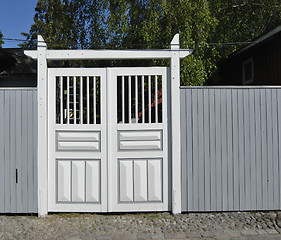 Image showing White Wooden Gate