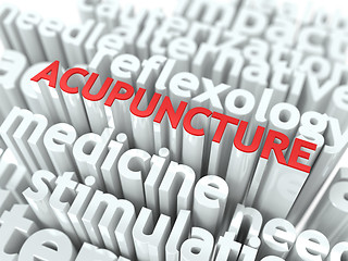 Image showing Acupuncture. The Wordcloud Medical Concept.