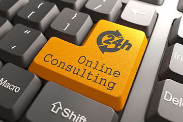 Image showing Keyboard with Online Consulting Button.