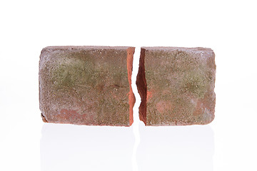 Image showing Broken brick isolated