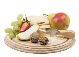 Image showing cheese and fruit