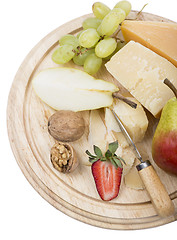 Image showing cheese and fruit