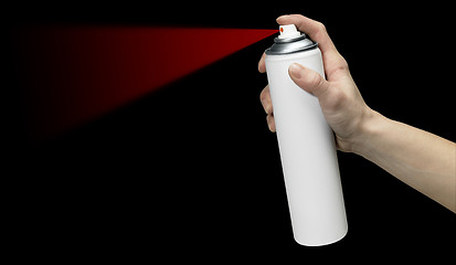 Image showing hand and aerosol can