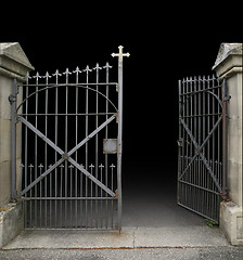 Image showing wrought-iron gate