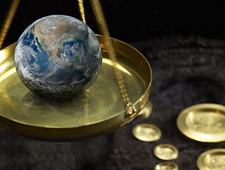 Image showing scales and globe