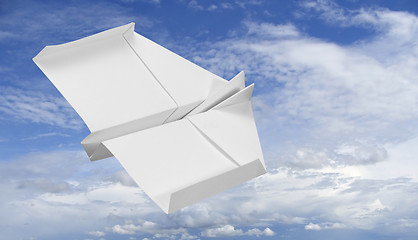 Image showing flying paper plane