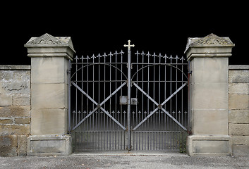 Image showing wrought-iron gate
