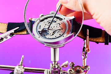 Image showing Watch repairing operation