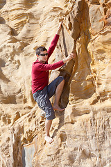 Image showing bouldering outdoor