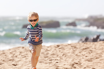 Image showing little boy at the beach