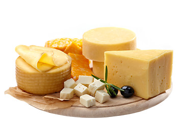 Image showing various types of cheese