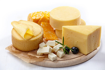 Image showing various types of cheese