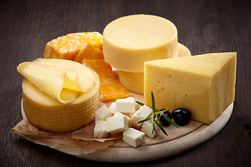 Image showing various types of cheese