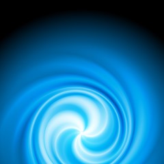 Image showing Bright blue swirl background