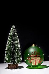 Image showing Christmas Tree and Christmas ball