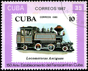 Image showing CUBA - CIRCA 1987: A Stamp printed in the Cuba shows antique loc