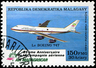 Image showing REPUBLICA MALAGASY - CIRCA 1987: A stamp printed in Malagasy (Ma