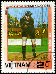 Image showing VIETNAM - CIRCA 1985: a stamp printed by VIETNAM shows football 