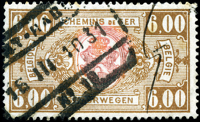 Image showing BELGIUM - CIRCA 1927: a stamp printed in the Belgium shows Coat 