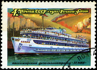 Image showing USSR - CIRCA 1981: A stamp printed in USSR (Russia) shows a ship