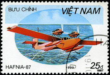 Image showing VIETNAV - CIRCA 1987: A stam printed in Vietnam shows amphibian 